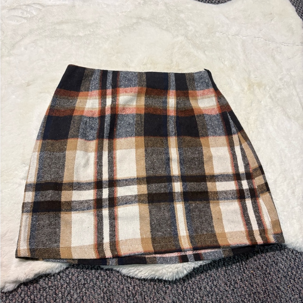 SHEIN Plaid Mini Skirt